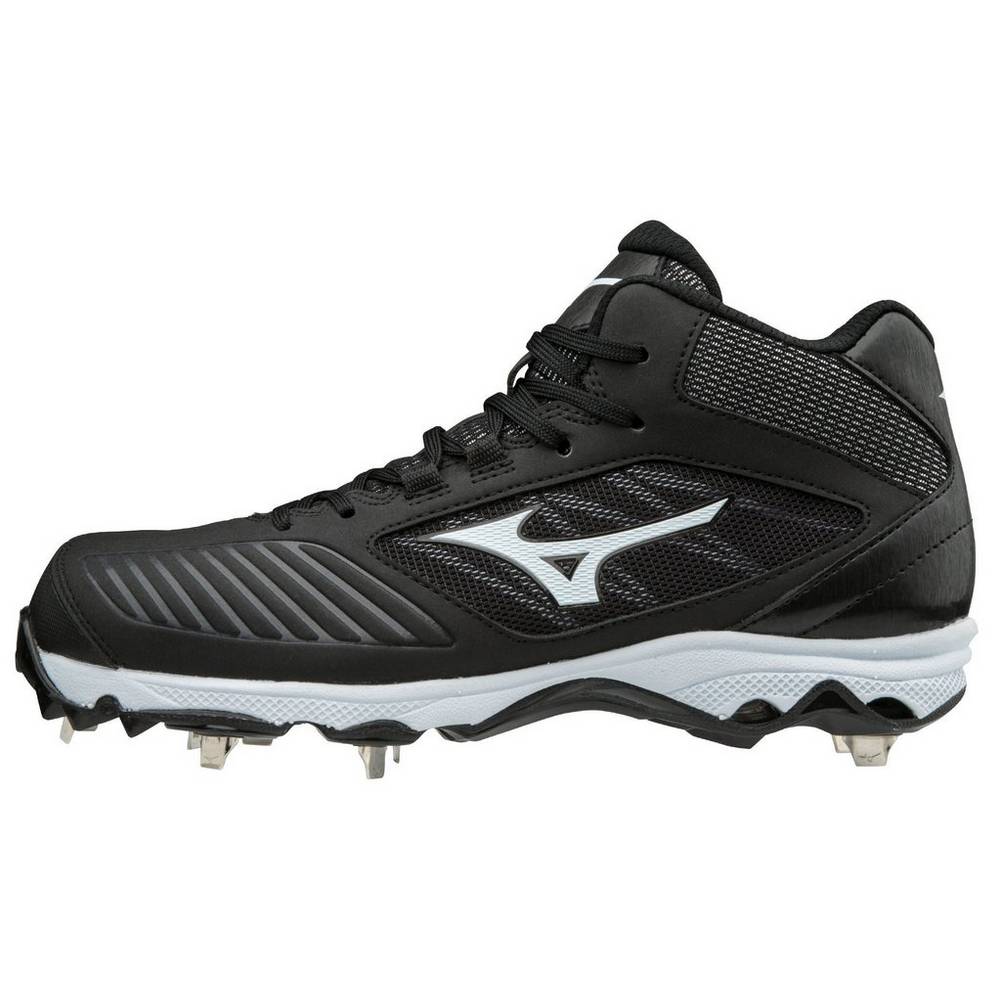 Damske Softball Obuv Mizuno 9-Spike Advanced Sweep 4 Mid Metal Čierne/Biele Vypredaj APCQ93874
